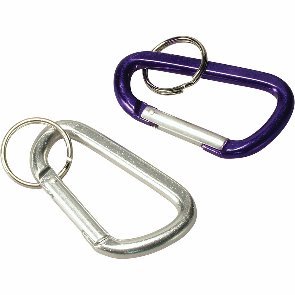 BAU41020 - This 3" carabiner key chain attaches to your bag or briefcase. Spring-hinge allows easy release of the clip and quick access to keys. Easy spring-hinge opening closes tight after you clip it. Each aluminum key chain meets or exceeds standard for RoHS compliance for lead, mercury, bromine, chrome and cadmium. Carabiner key chain mimics the look of the climber clip but should not be used in climbing. More from the Manufacturer