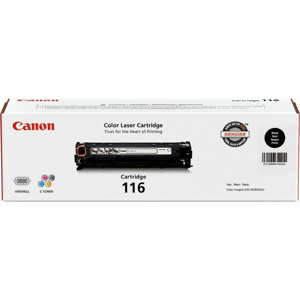 CNMCRTDG116BK - Toner cartridge is designed for use with Canon imageClass MF8050 and MF8080CW. With Canon Genuine Fax cartridges, you can be sure you have the right supplies for your printing needs. Using Canon Genuine products means a longer life for your Canon equipment, high yields, superior performance and the highest-quality output for your machine. Black cartridge yields approximately 2,300 pages.