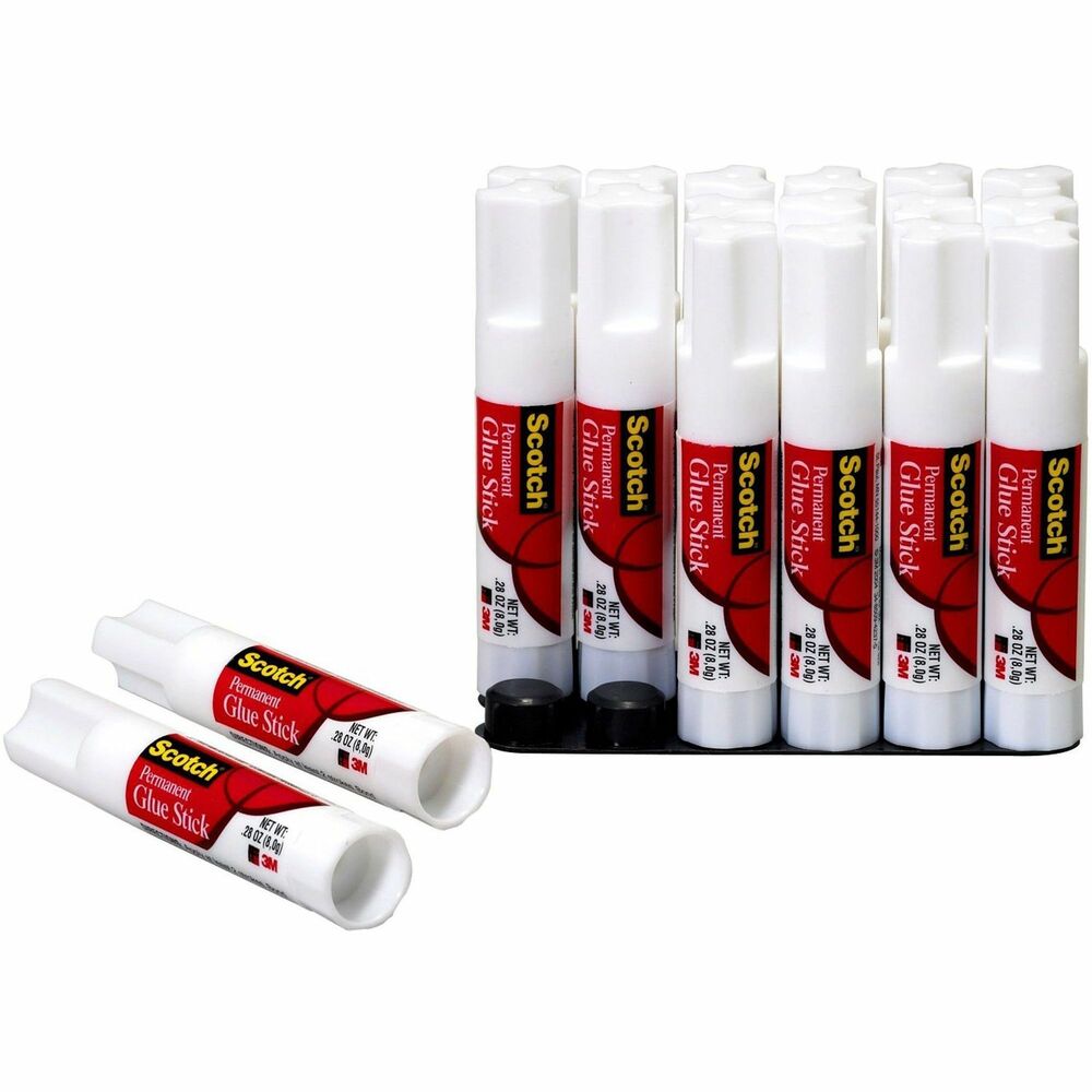 MMM600818 - Scotch Glue Sticks are strong, fast-bonding and no mess. Glue cleans easily off hands and household surfaces with soap and water. It washes cleanly out of most fabrics. Nontoxic, acid-free glue sticks are great for paper, photos and other lightweight items.