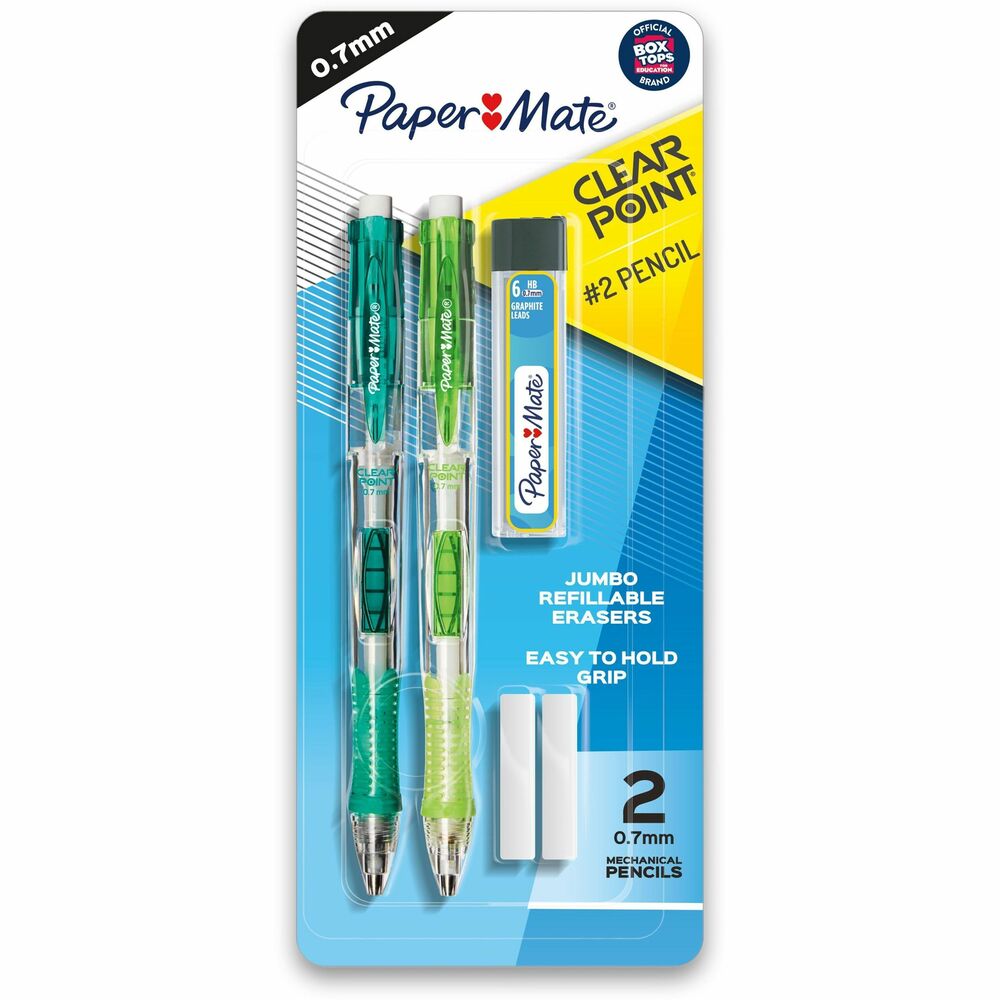 PAP56047PP - Mechanical pencil features a centrally located, click-advance button that lets you easily advance the lead without releasing your hold of the pencil. Soft grip is designed for added comfort and ease. Jumbo twist-up eraser is larger than standard erasers and advances easily. Mechanical pencil is retractable to protect pockets and purses from damage. Pencil is refillable.Rebate: $25 Visa Card with $75 Newell Brands Buy View Rebate Details