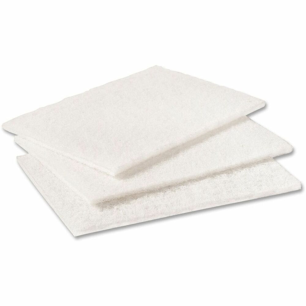 MMM98 - Cleansing pads are designed for light-duty jobs. Soft, nonwoven fibers and mild abrasive gently and thoroughly clean most surfaces. Ideal for stainless steel, chrome, copper, porcelain and ceramic surfaces.