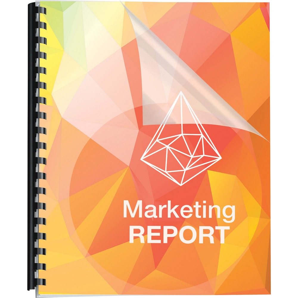 FEL5293701 - Transparent cover highlights your title page. Durable, 8 mil clear plastic protects letter-size bound documents from spills and tears. Comb binding covers are pre-punched for easy binding. They are not for use with thermal-binding systems. Squared corners give your reports a crisp, professional look. More from the Manufacturer