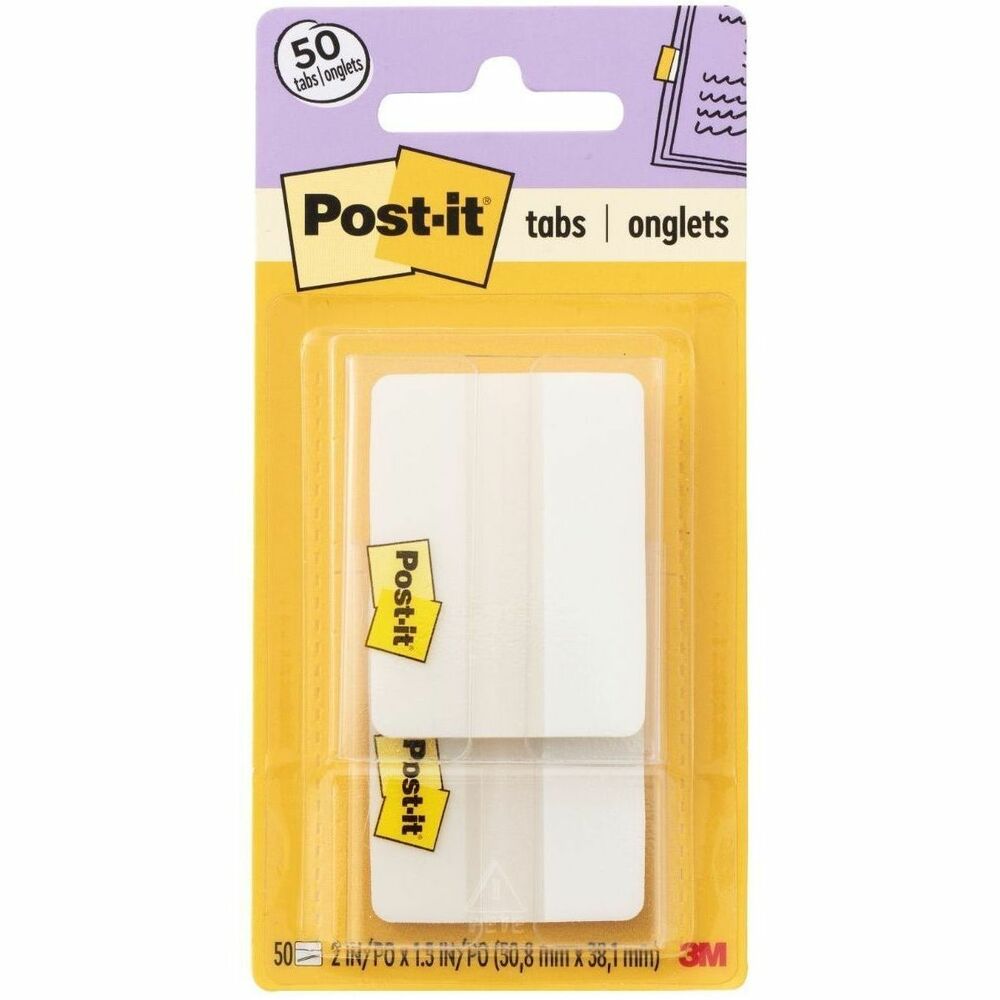 MMM686F50WH - Post-it Durable Hanging File Folder Tabs make it simple to name and label files. Great for storing and retrieving documents and displaying an organized and professional image. Flat tabs are ideal for marking interior or portable files. Tough, long-lasting 2" tabs withstand repeated use. Each tab is easy to write on, apply and reposition and offers plenty of space for labeling. More from the Manufacturer