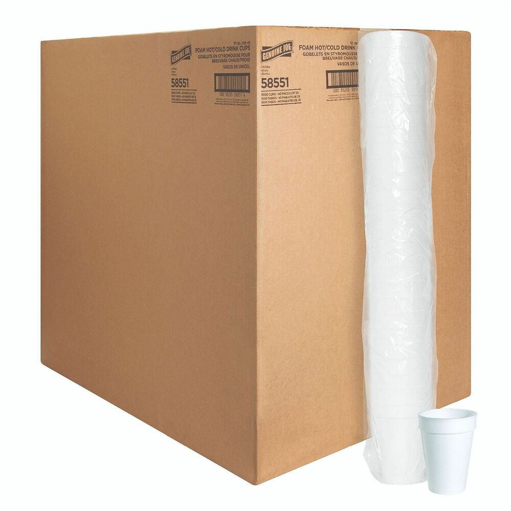 GJO58551 - Versatile foam cups feature a strong, one-piece construction that maintains beverages at their optimal temperature longer. That means these cups keep hot drinks hot and cold drinks cold. This durable material keeps hands comfortable on the outside so these cups don't require sleeves and double-cupping to drink your favorite beverage. That means you won't have to keep sleeves available in your beverage center and can keep your cups stocked better. Space-saving Styrofoam also holds carbonation better than paper alternatives. Rinse and use the sturdy cups for your second and third cups of coffee or tea. Cups are disposable so you can enjoy easy cleanup. Lightweight nature allows easy transport and easy stocking of your beverage center or reception area.