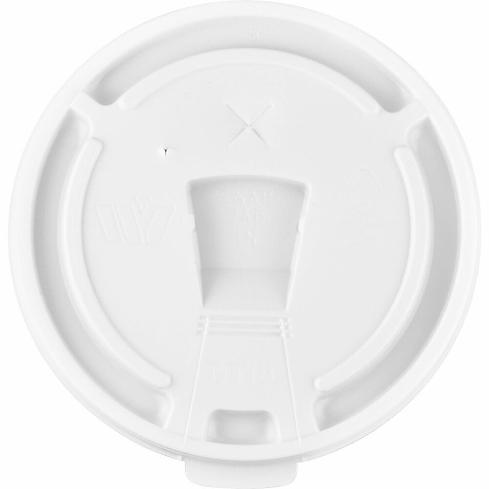 GJO58555 - Versatile lids can be used with multiple cup sizes and hot or cold beverages. Compatible sizes include 12 oz., 14 oz., 16 oz., 20 oz. and 24 oz. foam cups. Tear-back tab and straw opening allow easy access to your beverage without having to remove the lid to drink. You can re-insert the tab to protect your coffee or hot tea from dust and other debris. Straw opening is made with X-shaped slits to shield your beverage until a straw is pushed through the slits. Raised buttons on the top of the lid help you identify which drink you're carrying. Lids are made of plastic.