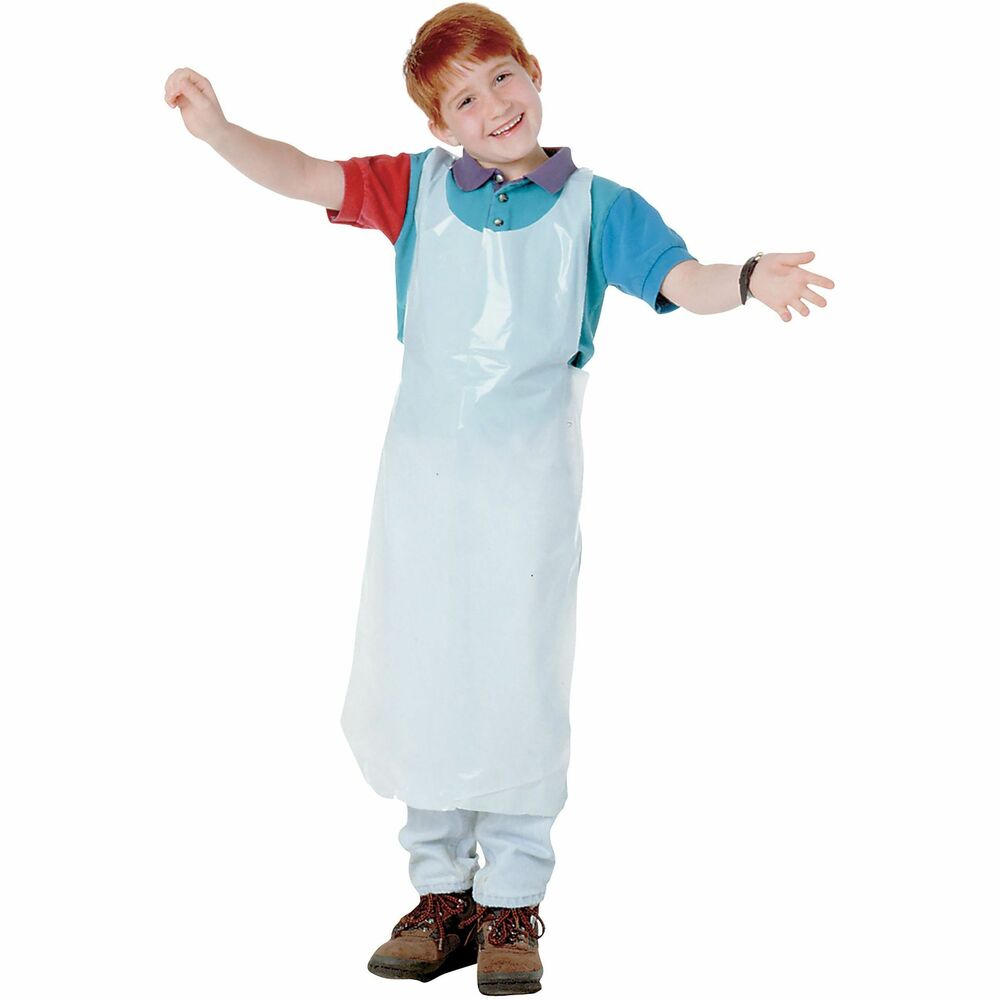 BAU64620 - It's amazing just how creative kids can be when they're allowed to make a mess, but even fun craft projects don't have to mean messy clothes. Baumgartens kid's disposable apron is perfect for all budding artist. No more paint stains on clothes and less laundry. These aprons can be thrown away after use. They are great for the classroom and also handy to have at home for when kids are enjoying messy craft projects. Each apron measures 36 x 16 inches and is suitable for ages 7 years to 12 years. The aprons are made from polyethylene and are safe for children. This bag contains 100 disposable aprons. Protect children's clothes during their messiest activities. More from the Manufacturer