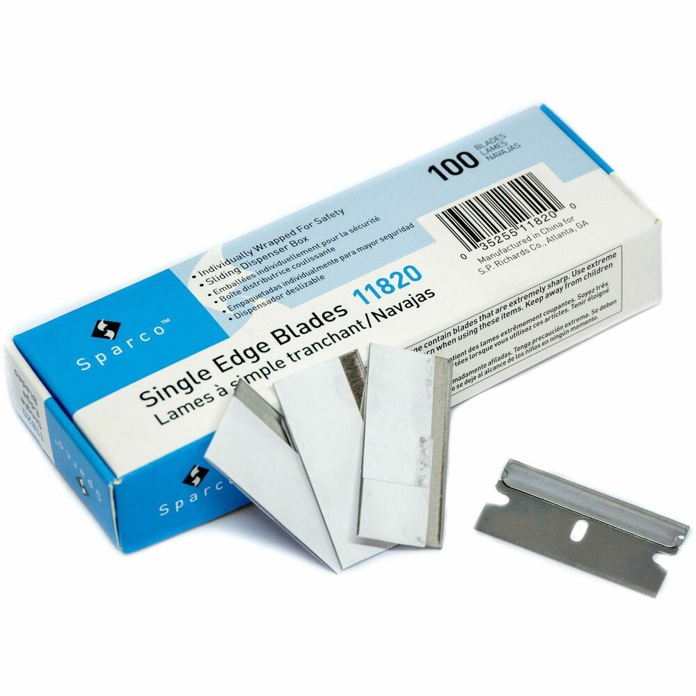 SPR11820 - Single-edge blades are extremely sharp. Blades are individually wrapped for safety and come in a sliding dispenser box.