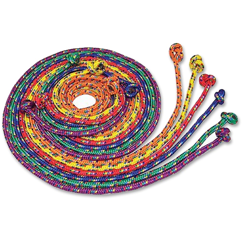 CSICR8SET - CR Series Jump Ropes are made of a nylon-braided material for durability. Knotted handles make the simple design easy to hold during use. 8' jump ropes come in an assortment of rainbow colors.