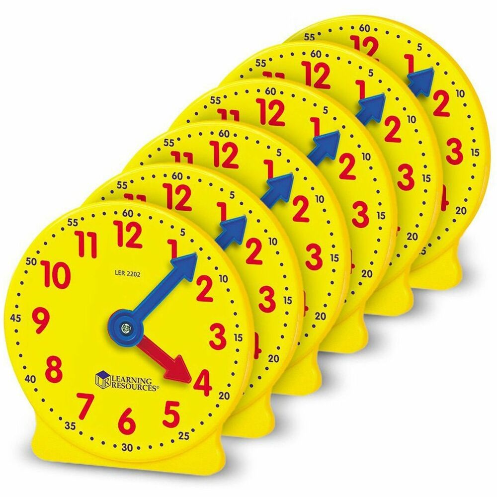 LRNLER2202 - Engage small groups or individual students in time-telling activities with these student clocks. Color-coded hour and minute functions teach children how to tell time. Mini clocks are designed for children ages 5 and up.