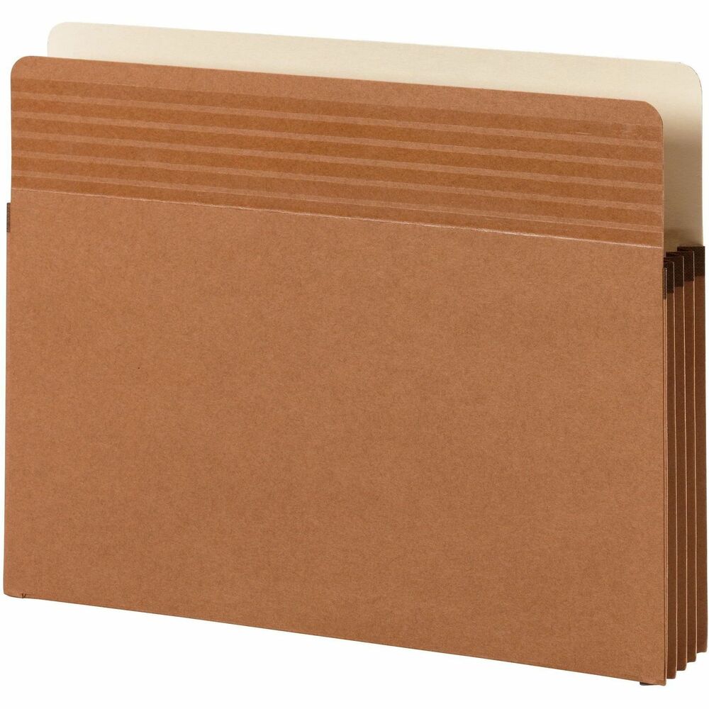 SMD73208 - Easy Grip File Pockets feature a special grip strip to provide twice as much grip as a standard pocket. They require less gripping force and strain to pick up out of drawers or to pull off shelves. Sturdy file pockets have a straight-cut tab at the top for plenty of labeling space and are closed on three sides to protect your letter-size documents. The rollover, tear-resistant reinforcement on the sides makes them virtually tearproof. File pockets are ideal for bulky legal or accounting files. They expand 3-1/2". More from the Manufacturer