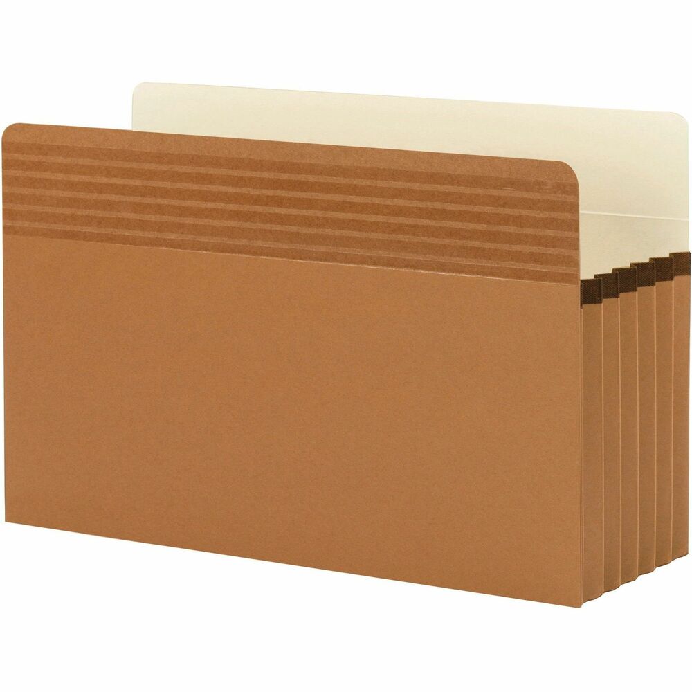 SMD73211 - Easy Grip File Pockets feature a special grip strip to provide twice as much grip as a standard pocket. They require less gripping force and strain to pick up out of drawers or to pull off shelves. Sturdy file pockets have a straight-cut tab at the top for plenty of labeling space and are closed on three sides to protect your legal-size documents. The rollover, tear-resistant reinforcement on the sides makes them virtually tearproof. File pockets are ideal for bulky legal or accounting files. They expand 5-1/4". More from the Manufacturer