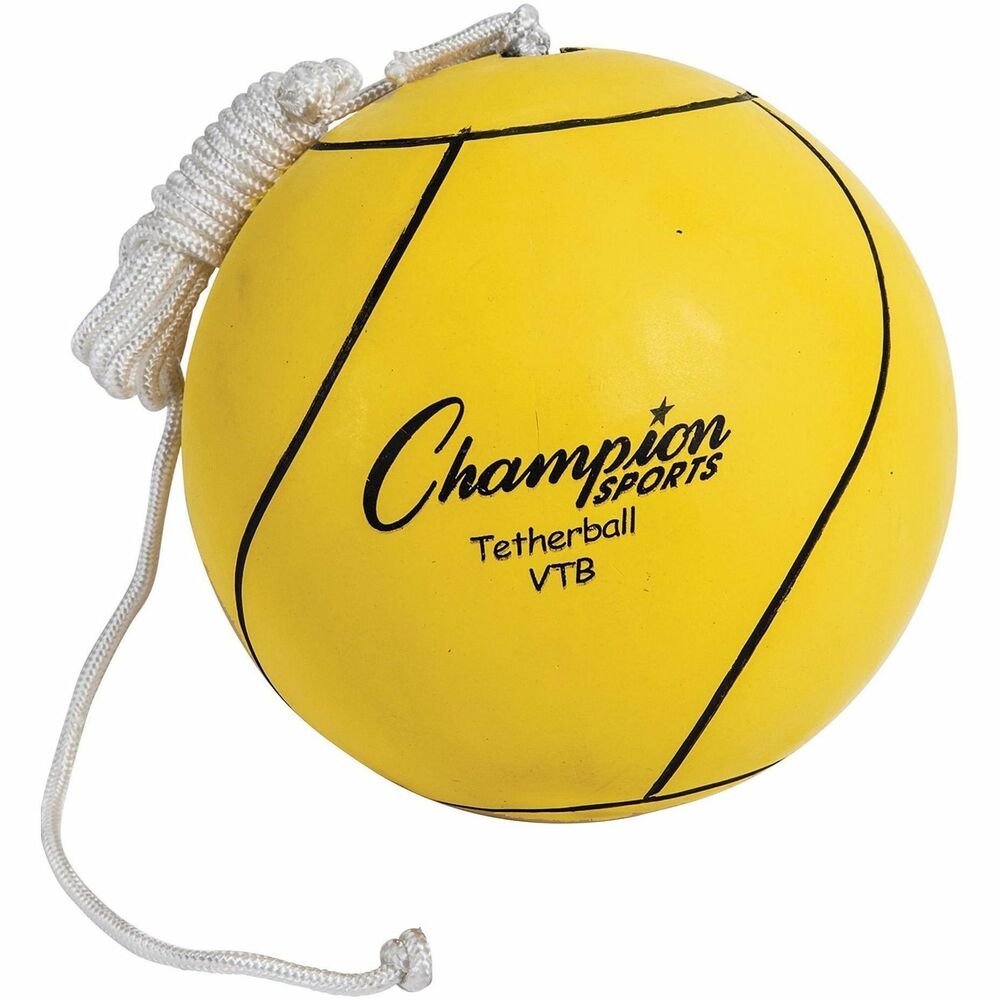CSIVTB - Heavy-duty tether ball features a water-resistant rubber cover and a nylon-wound, butyl bladder. White tether is made of durable nylon.