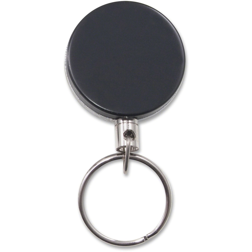 AVT75545 - Let your ID card stand out with this distinct black and chrome, Heavy-Duty Steel Chain Retracting ID Reel. Each reel has a sturdy, built-in, belt/pocket clip and a nickel-plated steel split ring that connects to your keys or employee or other identification cards (card holders sold separately). Retractable steel chain extends up to 17" to allow easy access to keys or convenient scanning and swiping of cards and retracts for convenient wearing. Retractable reels with split rings are an excellent choice for small or large office use.