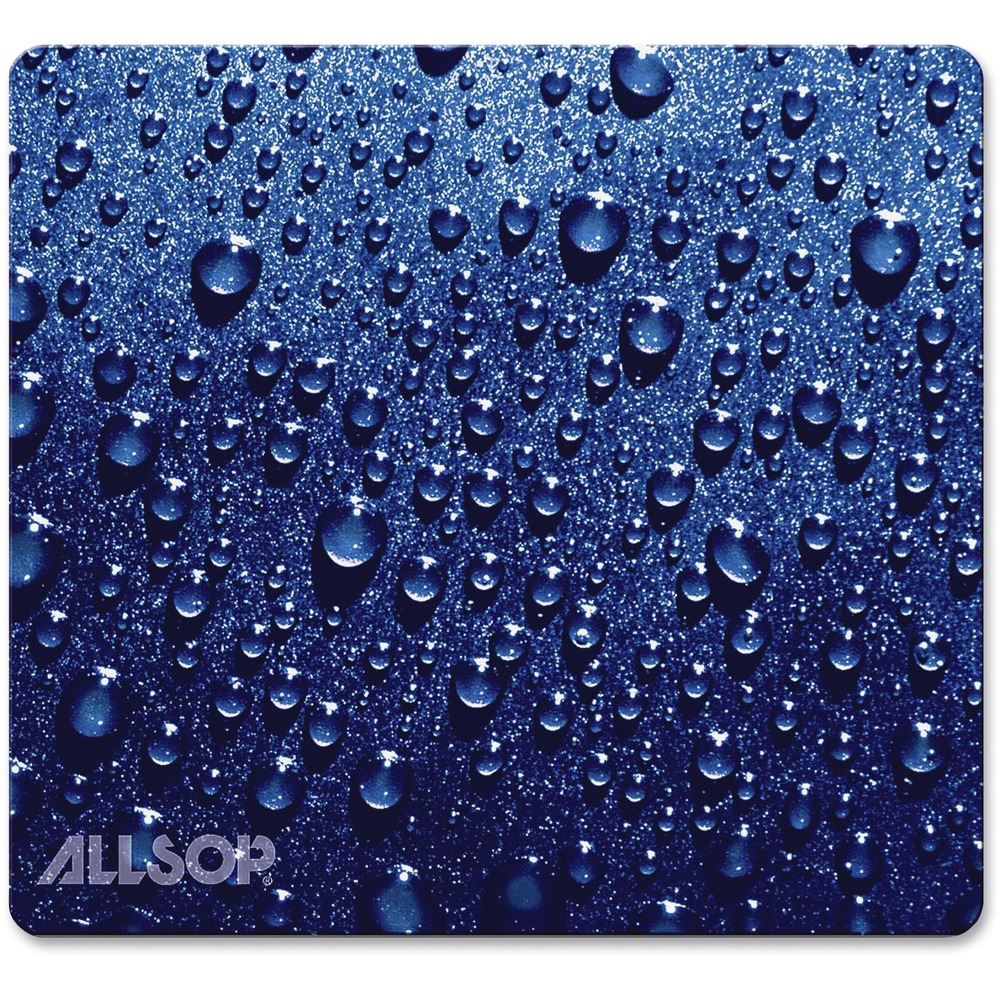 ASP30182 - Personalize your work area with this eco-friendly, NatureSmart Raindrop Image Mouse Pad. High-quality fabric ensures accurate mouse movements and a soft, comfortable surface for all-day use. Innovative eco-base is nonskid and made with post-industrial recycled rubber. No glue or harmful chemicals are used to attach the soft, cloth surface to the base.
