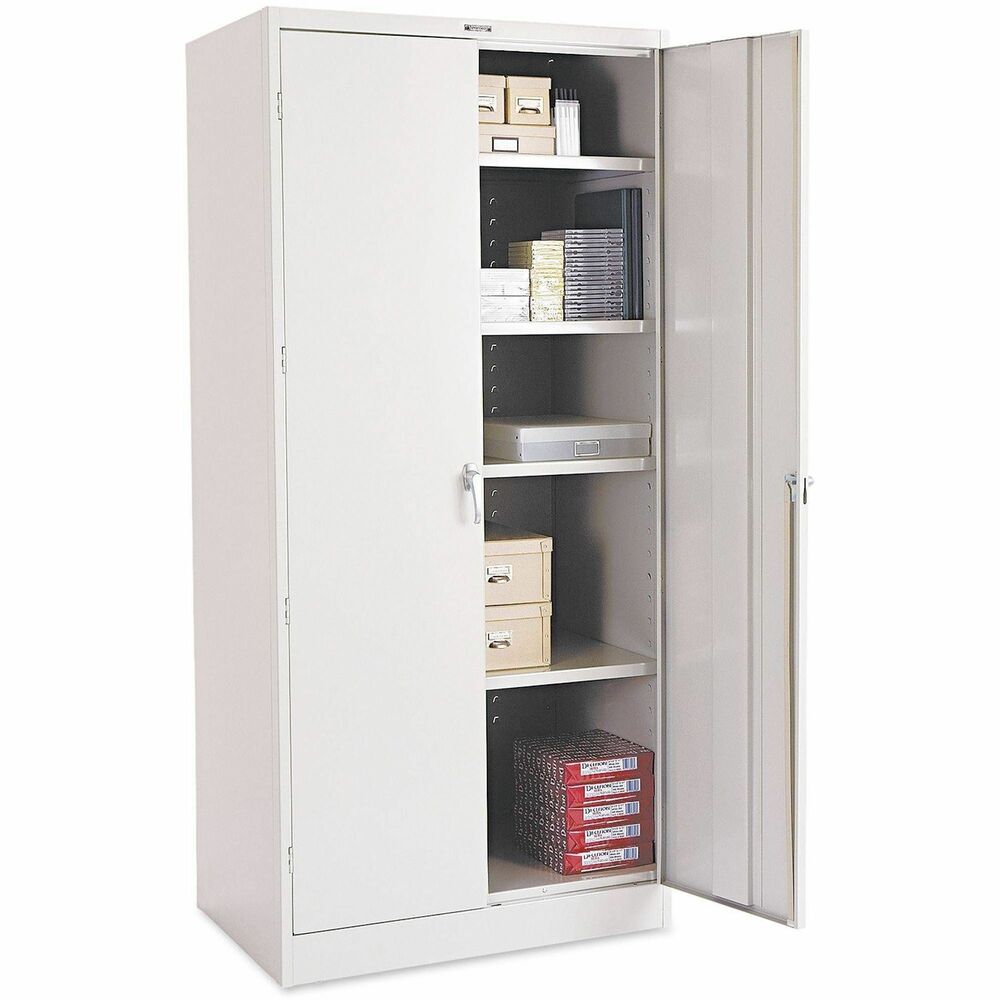 TNN2470LGY - This deluxe cabinet features a heavy-gauge steel, 16-gauge door frame for rugged storage and use. Louvered back panel provides cabinet ventilation by allowing air circulation. Four of the five shelves adjust in 2" increments without tools. Built-in shelf support tabs secure shelves tightly to cabinet without clips or added parts, adding rigidity and preventing small items from falling over edge or rear of shelf. Each door incorporates an extra-wide reinforcement welded for added strength and stability. Four knuckle-hinges offer secure and smooth operation. Two brushed chrome handles, with one that locks both doors, make door opening and closing easy. With three-point locking mechanism, you can simply turn the handle, and doors lock at three points for maximum security. Nylon guides help make operation quiet. Raised base uses a box construction for added overall stiffness and keeps materials out of harm's way from cleaning liquids. Two adjustable levelers compensate for uneven floors.