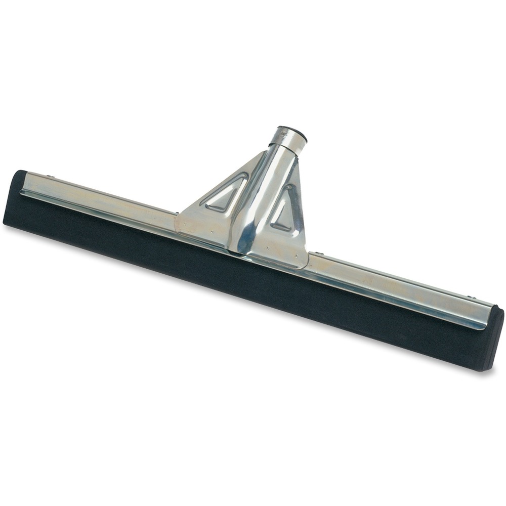 UNGHM750 - Heavy-duty squeegee lets you efficiently move standard volumes of liquid for streak-free floor drying. Foam-rubber blade removes water easily from uneven floor surfaces such as grouted tile, or nonslip and broadcast grid floors. Reinforced handle socket lets you tackle heavy dirt and debris. 20-gauge steel frame with a socket clamp can be used with an ACME threaded insert (sold separately) for use with various handles.