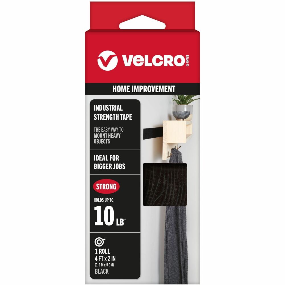 VEK90593 - Patented Industrial Strength Hook and Loop Tape is 50 percent stronger than standard hook-and-loop tape. This versatile, water-resistant adhesive can be used indoors and outdoors. Superior holding power is great for organizing storage closets and more. More from the Manufacturer