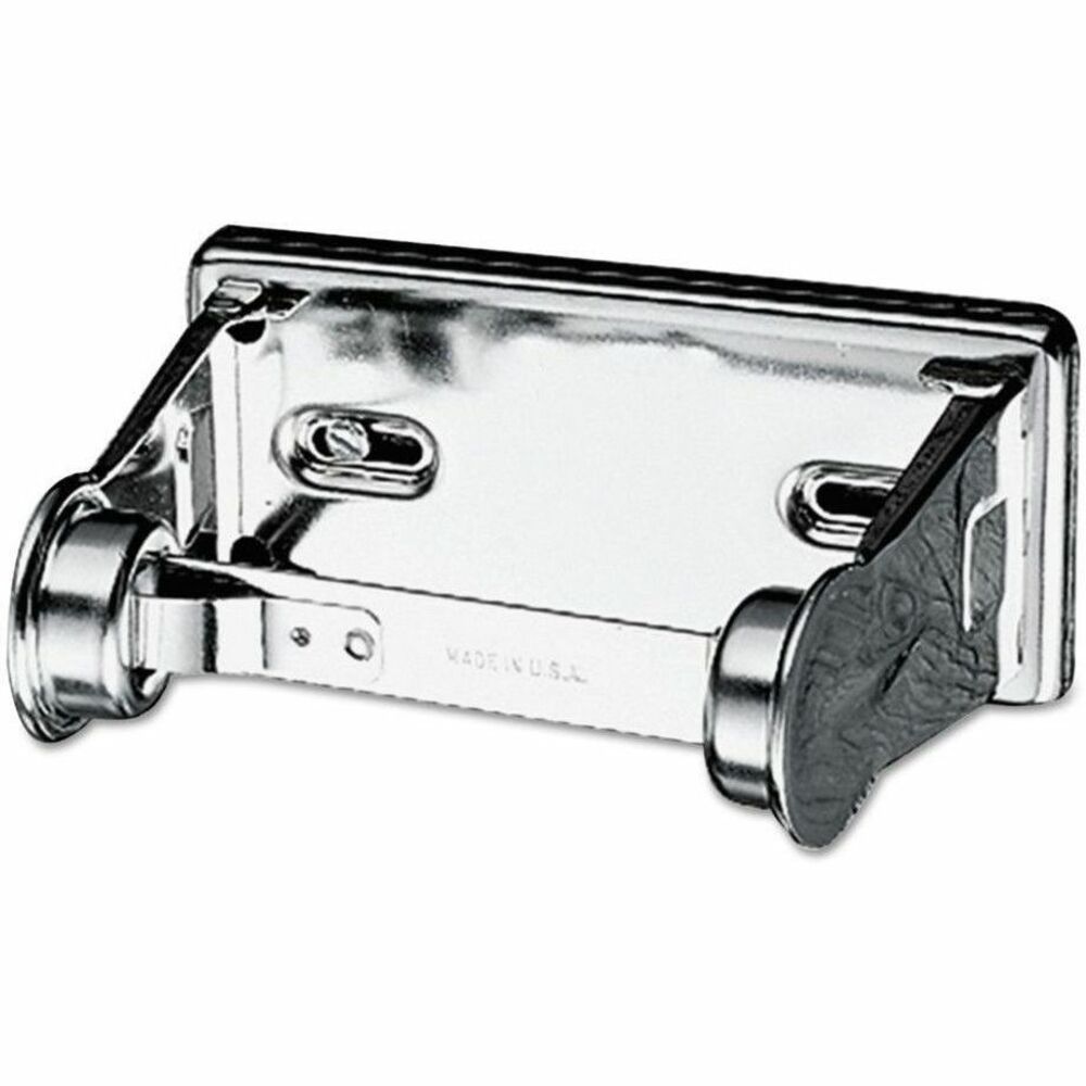 SJMR200XC - Single-roll toilet tissue dispenser features a sleek, attractive chrome finish that blends perfectly with any restroom's decor. Concealed tension springs prevent tissues from rolling freely. Locking mechanism prevents theft of the tissue. Dispenser can accommodate one standard roll of toilet tissue with a minimum 1-1/2" core diameter.