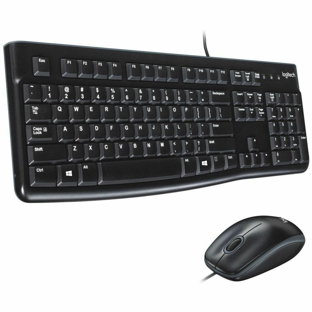 LOG920002565 - The MK120 Combo makes getting things done simple. A full-sized keyboard and mouse deliver a familiar, easy-to-use design that works right out of the box. Just plug in this corded combo via USB and go. The wired keyboard with number pad makes data entry, calculations and navigation a breeze. The curved spacebar along with easy-to-read keys provide a comfortable typing experience. A full-sized, ambidextrous mouse delivers smooth tracking and a curved shape to support the palm. This keyboard mouse set provides reliability and durability. More from the Manufacturer