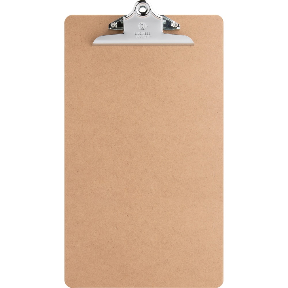 BSN28554 - Hardboard clipboard allows you to write in comfort without a desk. Secure your papers with the standard metal clip. Clipboard offers a smooth writing surface on both sides and is made of 1/8" thick hardboard.
