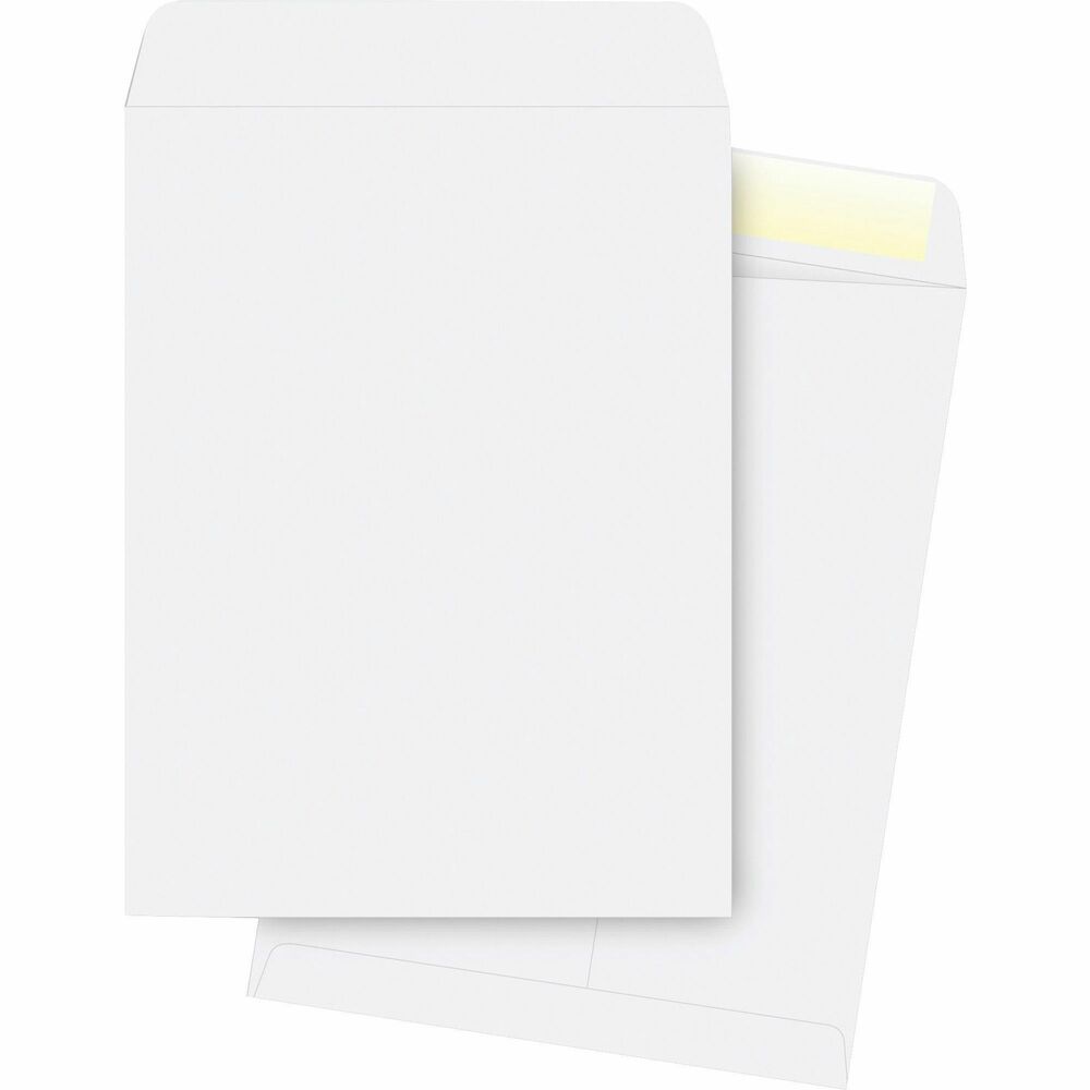 BSN42103 - Durable, all-purpose mailing envelopes are ideal for mailing documents, catalogs, direct mail, promotional material, brochures and more. 28 lb. opaque white wove construction delivers privacy of contents. Open-ended style allows you to easily insert and remove items. Moisture-activated, gummed flap provides a secure seal. 10" x 13" size is perfect for documents without folding.