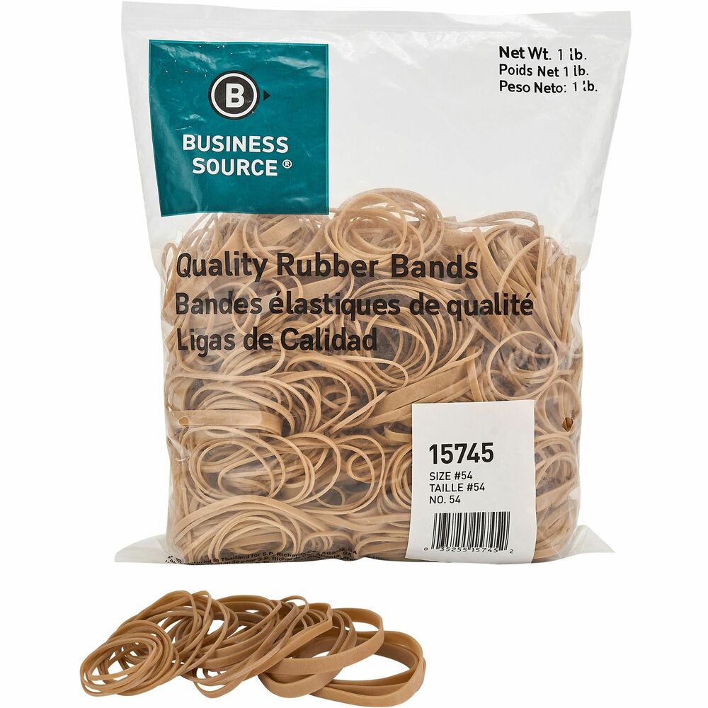 BSN15745 - Rubber bands are designed for everyday use and industrial applications. Bands contain 55 percent rubber and some latex, offering 700 percent stretch. Rubber bands only vary 30 percent after being stretched. Rubber bands are sustainable.