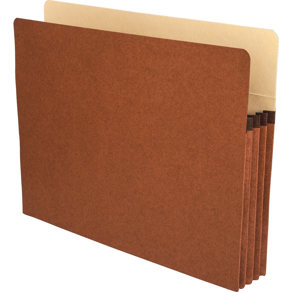 BSN65791 - Sturdy file pocket manages bulky records with an accordion design that easily allows expansion. 3-1/2" expansion holds up to 800 letter-size sheets. Durable, rollover reinforcement at the top of the gusset makes the sides virtually tearproof. Drop-front style offers easy access. File pocket is made of redrope stock.