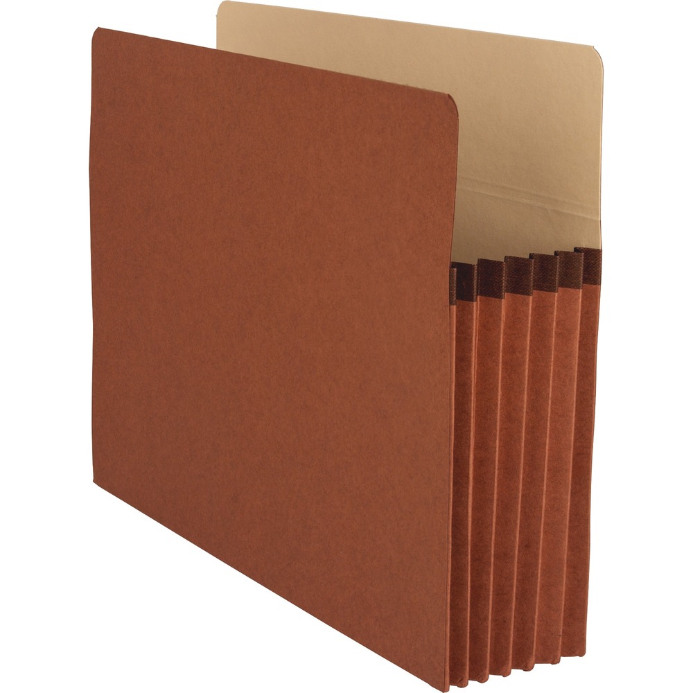BSN65792 - Sturdy file pocket manages bulky records with an accordion design that easily allows expansion. 5-1/4" expansion holds up to 1,200 letter-size sheets. Durable, rollover reinforcement at the top of the gusset makes the sides virtually tearproof. Drop-front style offers easy access. File pocket is made of redrope stock.