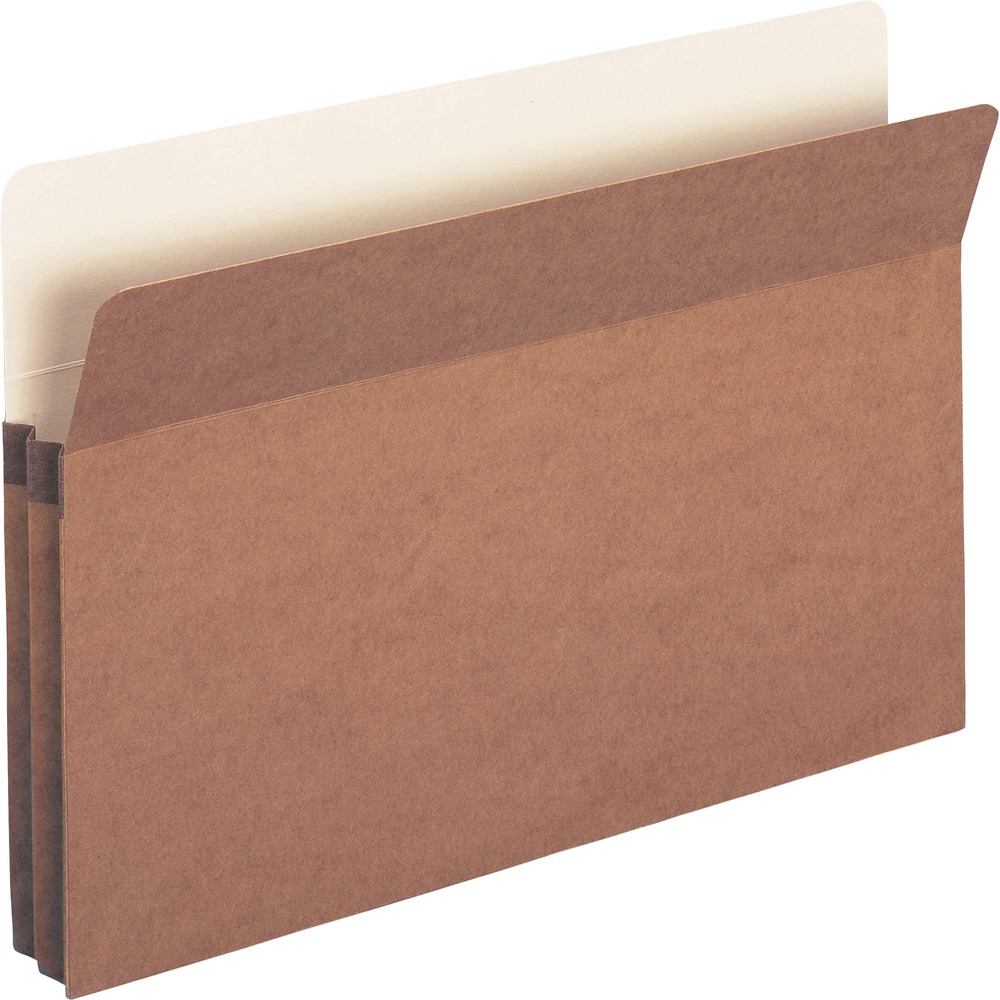 BSN65793 - Sturdy file pocket manages bulky records with an accordion design that easily allows expansion. Durable rollover Tyvek reinforcement at the top of the gusset makes the sides virtually tearproof. File pocket has a drop-front style for easy access. File pocket is made of redrope stock.