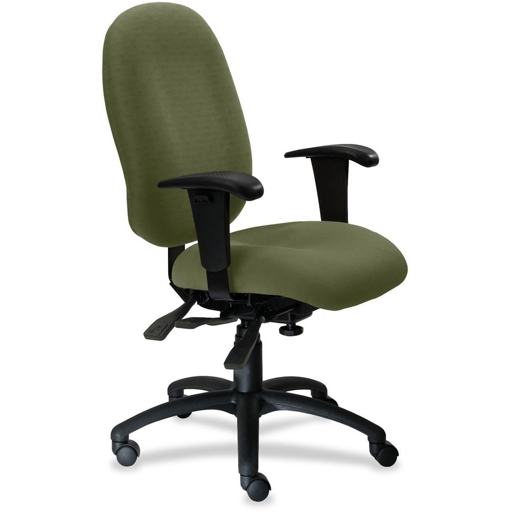 NTF1780M1A4112 - Designed to meet your comfort, this Logic High Back Task Chair features a resilient, molded foam, waterfall seat to promote proper ergonomic seating for good health. Ratchet-back lumbar adjustment provides enhanced back support. Infinite, back-angle adjustment with tilt lock allows you to personalize the angle for comfortable, all-day sitting. Pneumatic-cylinder height adjustment lets you customize height for an optimal experience. Chair also features multifunction mechanisms, center knob tension adjustment, 6-degree forward tilt and 360-degree swivel. Sit in a relaxed, comfortable position using height-adjustable arms. Five-star base with casters provides smooth mobility. Chair is Greenguard certified to produce low chemical emissions. Maximum weight limit is 300 lb.