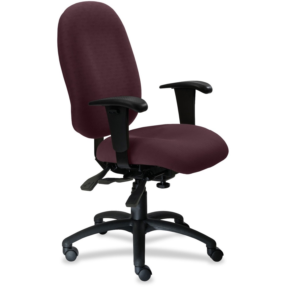NTF1780M1A4114 - Designed to meet your comfort, this Logic High Back Task Chair features a resilient, molded foam, waterfall seat to promote proper ergonomic seating for good health. Ratchet-back lumbar adjustment provides enhanced back support. Infinite, back-angle adjustment with tilt lock allows you to personalize the angle for comfortable, all-day sitting. Pneumatic-cylinder height adjustment lets you customize height for an optimal experience. Chair also features multifunction mechanisms, center knob tension adjustment, 6-degree forward tilt and 360-degree swivel. Sit in a relaxed, comfortable position using height-adjustable arms. Five-star base with casters provides smooth mobility. Chair is Greenguard certified to produce low chemical emissions. Maximum weight limit is 300 lb.