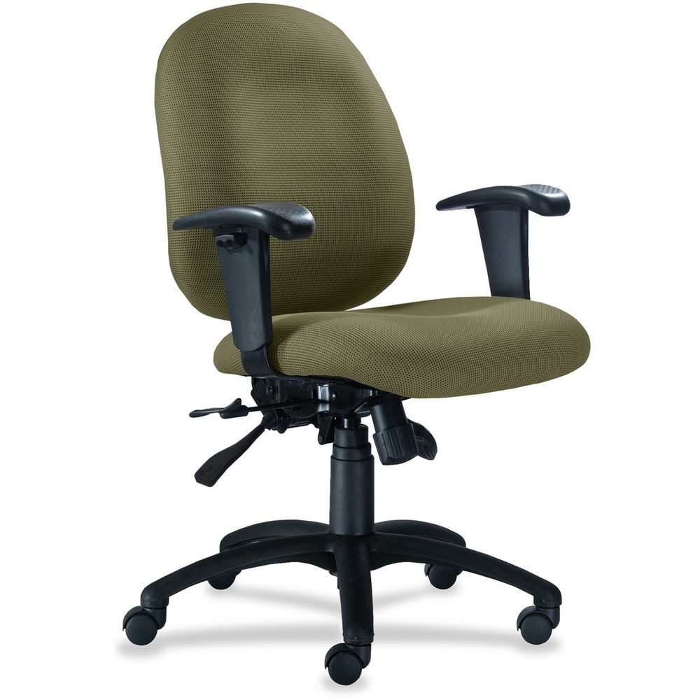 NTF1760R1A4112 - Designed to meet your comfort, this Logic Mid Back Task Chair features a resilient, molded foam, waterfall seat to promote proper ergonomic seating for good health. Ratchet-back lumbar adjustment provides back support. Infinite, back-angle adjustment with tilt lock allows you to personalize the angle for comfortable, all-day sitting. Pneumatic-cylinder height adjustment lets you customize height for an optimal experience. Chair also features a rocking-tilt mechanism, center knob tension adjustment and 360-degree swivel. Sit in a relaxed, comfortable position using height-adjustable arms. Five-star base with casters provides smooth mobility. Chair is Greenguard certified to produce low chemical emissions. Maximum weight limit is 300 lb.