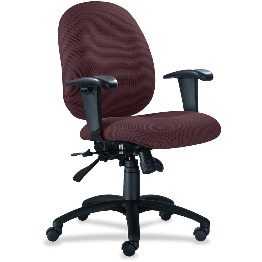 NTF1760R1A4114 - Designed to meet your comfort, this Logic Mid Back Task Chair features a resilient, molded foam, waterfall seat to promote proper ergonomic seating for good health. Ratchet-back lumbar adjustment provides back support. Infinite, back-angle adjustment with tilt lock allows you to personalize the angle for comfortable, all-day sitting. Pneumatic-cylinder height adjustment lets you customize height for an optimal experience. Chair also features a rocking-tilt mechanism, center knob tension adjustment and 360-degree swivel. Sit in a relaxed, comfortable position using height-adjustable arms. Five-star base with casters provides smooth mobility. Chair is Greenguard certified to produce low chemical emissions. Maximum weight limit is 300 lb.