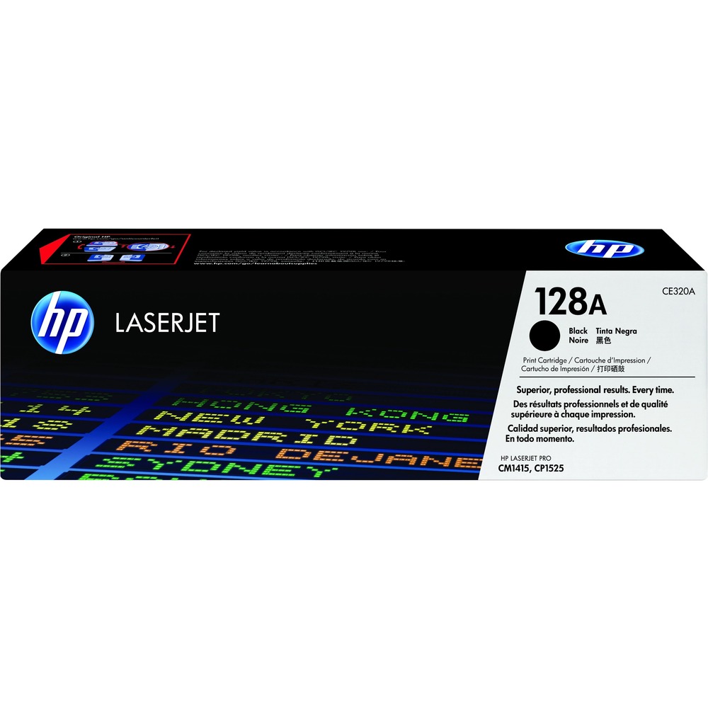 HEWCE320A - Make documents and marketing materials look professional when you print with Original HP cartridges. Keep your home or office productive by avoiding wasted time and supplies. This HP 128A toner cartridge is specifically designed for your HP Color LaserJet Pro CM1415 and CP1525. Maximize the impact of documents when you print in rich black text. Print photo-quality graphics and images, using toner that delivers a glossy, luminous look. Count on consistent, professional results on a wide range of laser papers designed for the office. Receive an alert when toner is low, and easily shop for replacement cartridges, using HP SureSupply. Install in a snap. HP's all-in-one cartridge design makes replacing a toner cartridge quick and easy. Cartridge yields approximately 2,000 pages. More from the Manufacturer