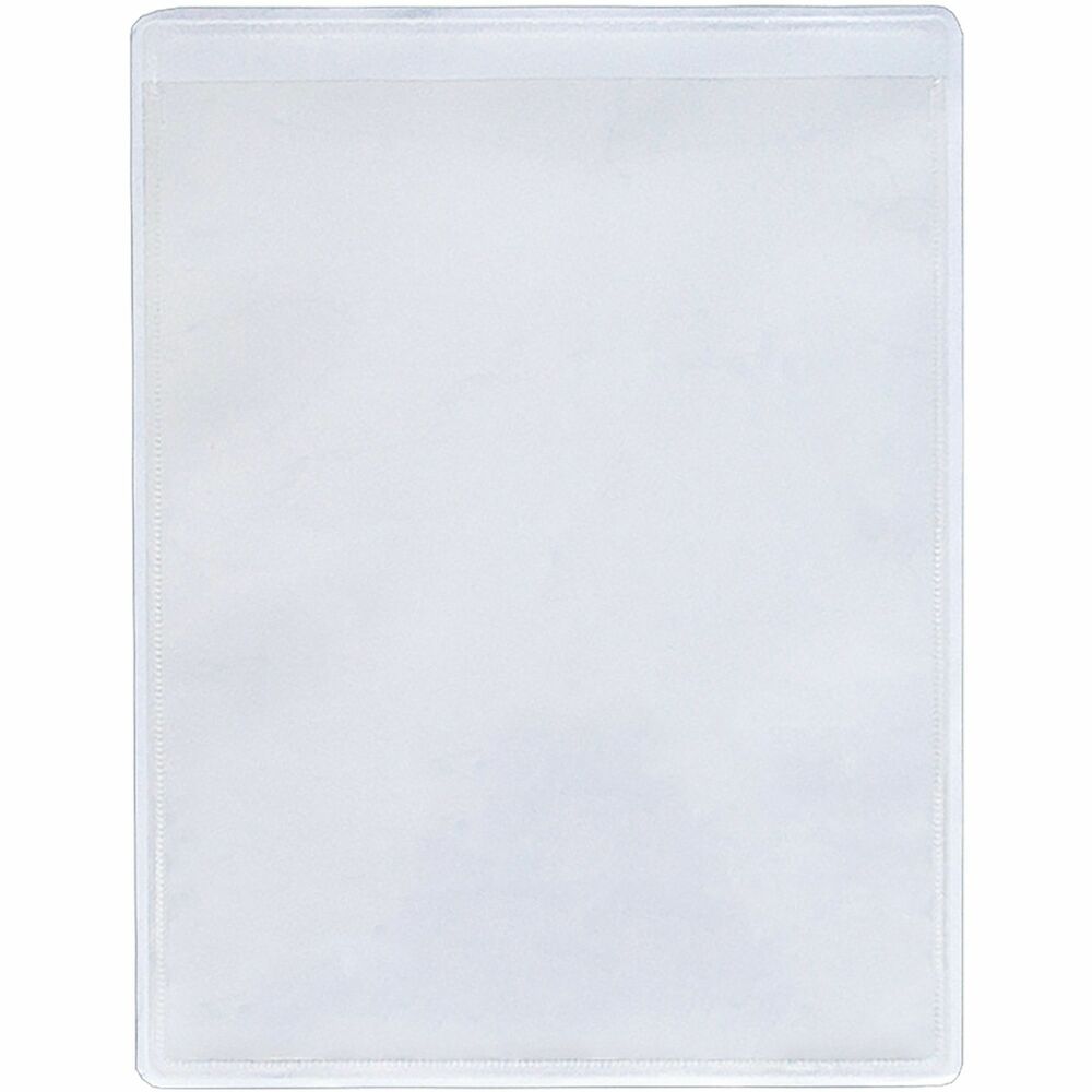 BSN16466 - Shop ticket holders offer a clear vinyl front for easy viewing and self-adhesive backing. Peel off back and apply. Insert shop tickets from the top. Ticket holder adheres to any dry, clean and smooth surface.