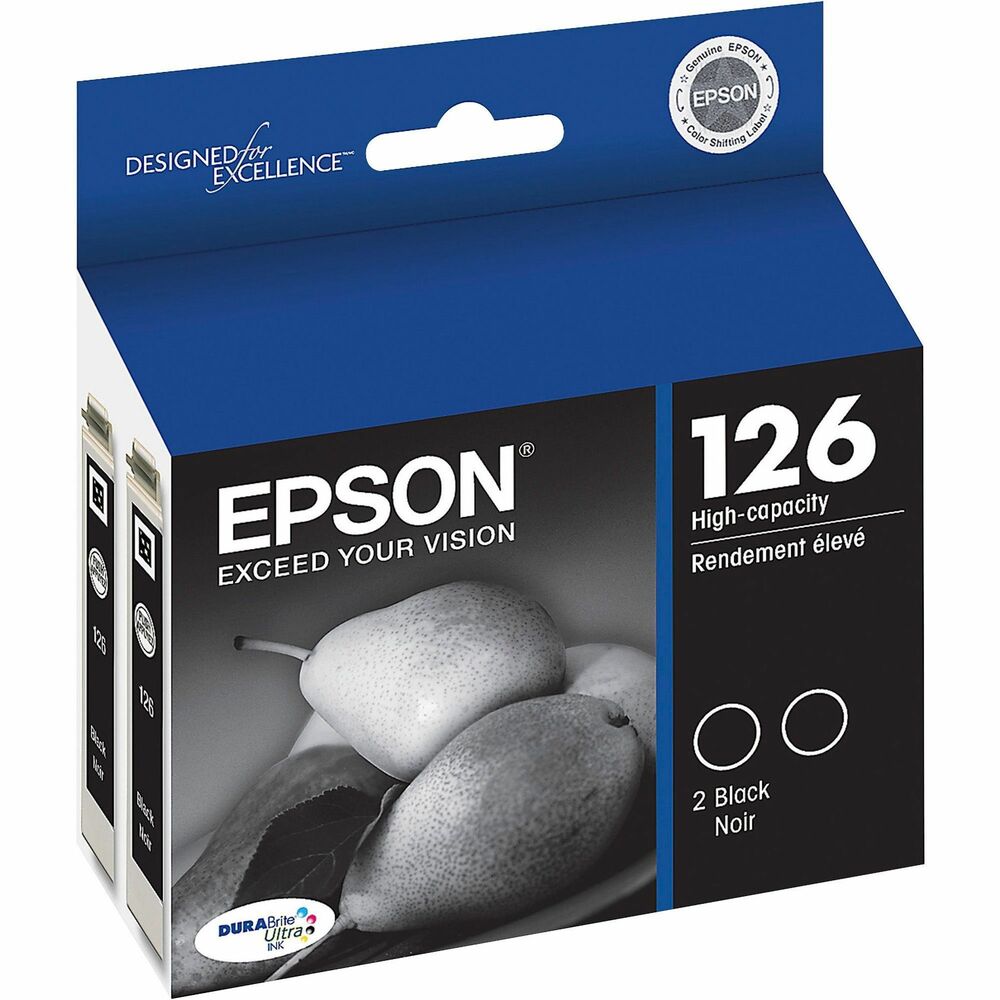 EPST126120D2 - Ink cartridges are designed for use with Epson WorkForce 60, 520, 545, 630, 633, 635, 840, 845, 7010, 7510, 7520; NX330 and NX430. Each cartridge yields approximately 370 pages.