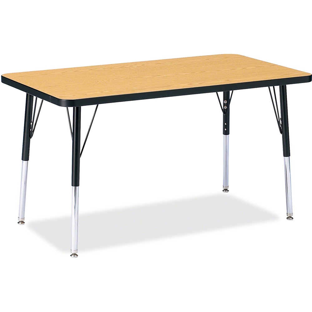 JNT6478JCA210 - Rectangular activity table for adults is perfectly sized to let you work comfortably. Laminate is durable and features an easy-to-clean surface. TRUEdge is permanently thermo-fused to the edges to prevent chipping. Extra-safe, dual-screw steel legs allow you to easily adjust the height of the table. Powder-coated, adjustable legs can be repositioned in 1" increments to provide maximum comfort. Leg guides reduce squeaks, prevent snags and eliminate rusting.