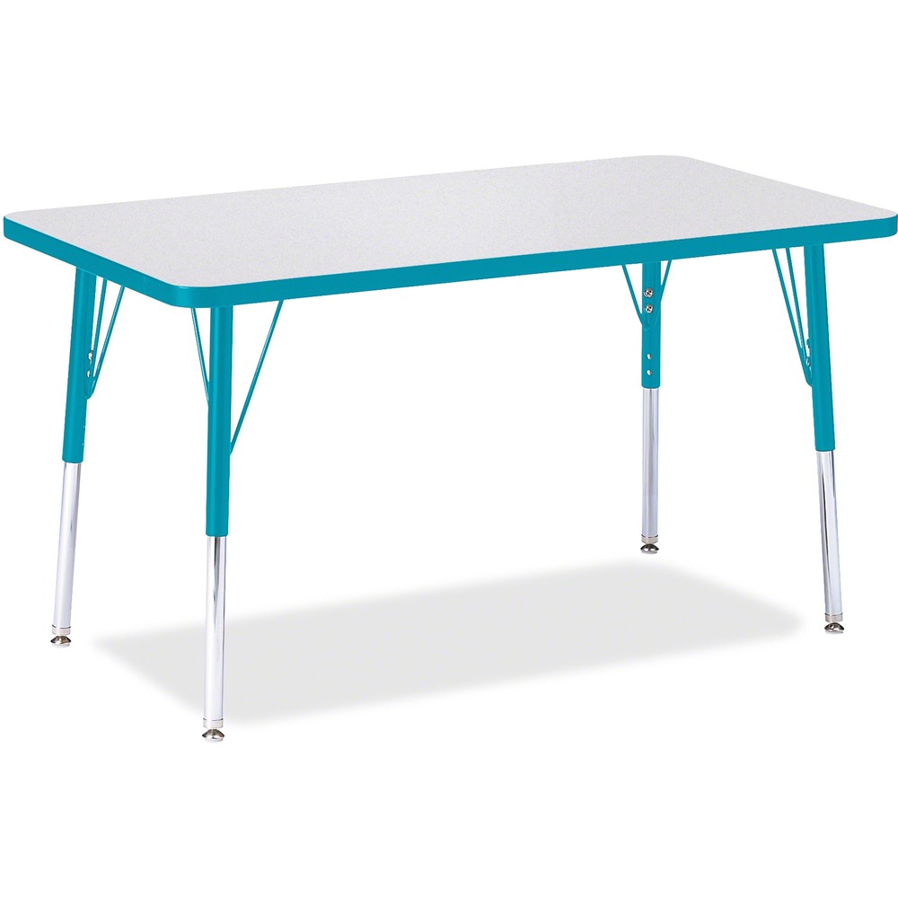 JNT6478JCA005 - Rectangular activity table for adults is perfectly sized to let you work comfortably. Laminate is durable and features an easy-to-clean surface. TRUEdge is permanently thermo-fused to the edges to prevent chipping. Extra-safe, dual-screw steel legs allow you to easily adjust the height of the table. Powder-coated, adjustable legs can be repositioned in 1" increments to provide maximum comfort. Leg guides reduce squeaks, prevent snags and eliminate rusting.