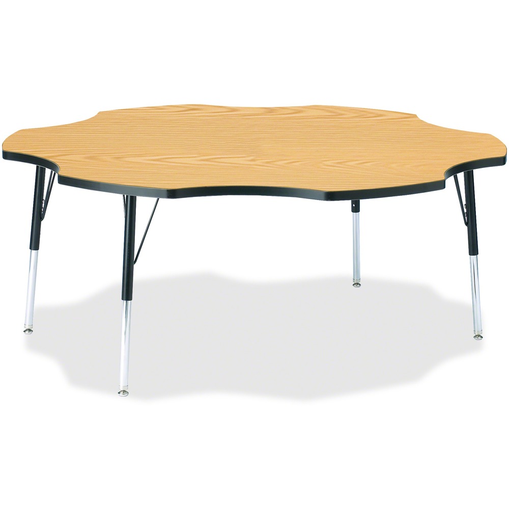 JNT6458JCA210 - This six-leaf activity table provides the perfect seating arrangement for up to six adults. Durable laminate features an easy-to-clean surface. TRUEdge is permanently thermo-fused to the edges to prevent chipping. Extra-safe, dual-screw steel legs allow you to easily adjust the height of the table. Powder-coated, adjustable legs can be repositioned in 1" increments to provide maximum comfort. Leg guides reduce squeaks, prevent snags and eliminate rusting.