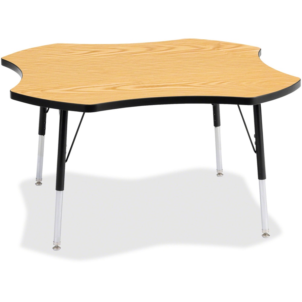 JNT6453JCA210 - This four-leaf activity table provides the perfect seating arrangement for up to four adults. Durable laminate features an easy-to-clean surface. TRUEdge is permanently thermo-fused to the edges to prevent chipping. Extra-safe, dual-screw steel legs allow you to easily adjust the height of the table. Powder-coated, adjustable legs can be repositioned in 1" increments to provide maximum comfort. Leg guides reduce squeaks, prevent snags and eliminate rusting.