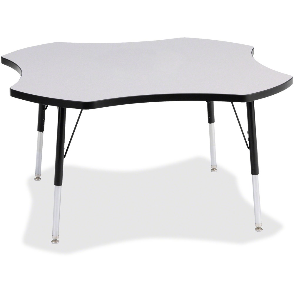 JNT6453JCA180 - This four-leaf activity table provides the perfect seating arrangement for up to four adults. Durable laminate features an easy-to-clean surface. TRUEdge is permanently thermo-fused to the edges to prevent chipping. Extra-safe, dual-screw steel legs allow you to easily adjust the height of the table. Powder-coated, adjustable legs can be repositioned in 1" increments to provide maximum comfort. Leg guides reduce squeaks, prevent snags and eliminate rusting.