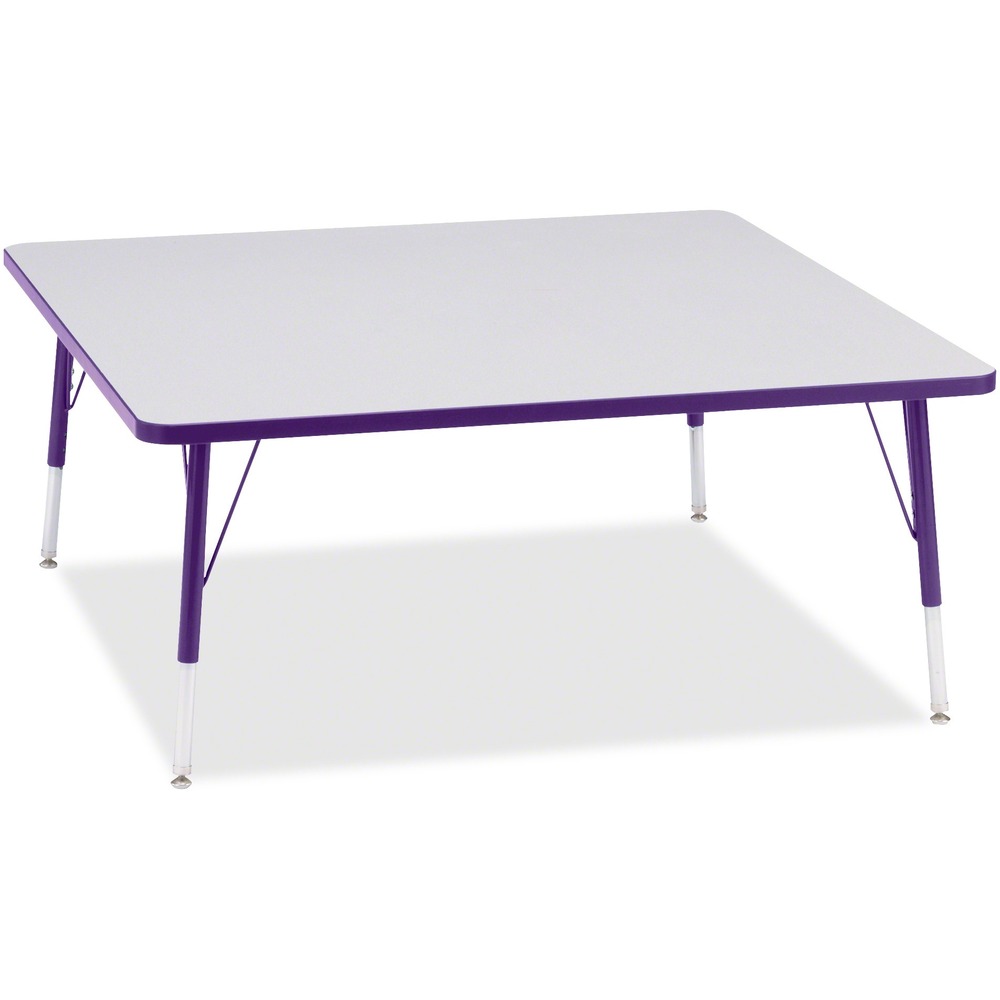 JNT6418JCE004 - Let children safely work on their favorite arts and crafts on this square activity table. Laminate is durable and features an easy-to-clean surface. TRUEdge is permanently thermo-fused to the edges to prevent chipping. Extra-safe, dual-screw steel legs allow you to easily adjust the height of the table. Powder-coated, adjustable legs can be repositioned in 1" increments to provide maximum comfort for children. Leg guides reduce squeaks, prevent snags and eliminate rusting.