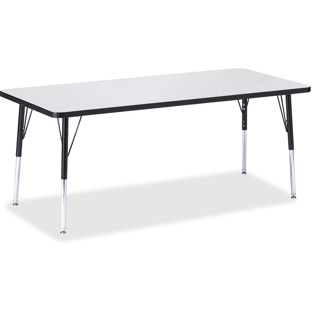 JNT6413JCE180 - Let children safely work on their favorite arts and crafts on this rectangular activity table. Laminate is durable and features an easy-to-clean surface. TRUEdge is permanently thermo-fused to the edges to prevent chipping. Extra-safe, dual-screw steel legs allow you to easily adjust the height of the table. Powder-coated, adjustable legs can be repositioned in 1" increments to provide maximum comfort for children. Leg guides reduce squeaks, prevent snags and eliminate rusting.