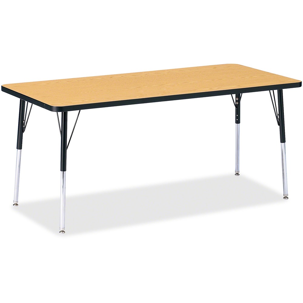 JNT6413JCA210 - Rectangular activity table for adults is perfectly sized to let you work comfortably. Laminate is durable and features an easy-to-clean surface. TRUEdge is permanently thermo-fused to the edges to prevent chipping. Extra-safe, dual-screw steel legs allow you to easily adjust the height of the table. Powder-coated, adjustable legs can be repositioned in 1" increments to provide maximum comfort. Leg guides reduce squeaks, prevent snags and eliminate rusting.