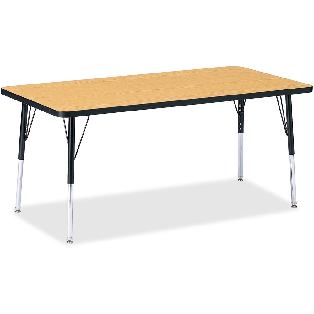 JNT6408JCA210 - Rectangular activity table for adults is perfectly sized to let you work comfortably. Laminate is durable and features an easy-to-clean surface. TRUEdge is permanently thermo-fused to the edges to prevent chipping. Extra-safe, dual-screw steel legs allow you to easily adjust the height of the table. Powder-coated, adjustable legs can be repositioned in 1" increments to provide maximum comfort. Leg guides reduce squeaks, prevent snags and eliminate rusting.