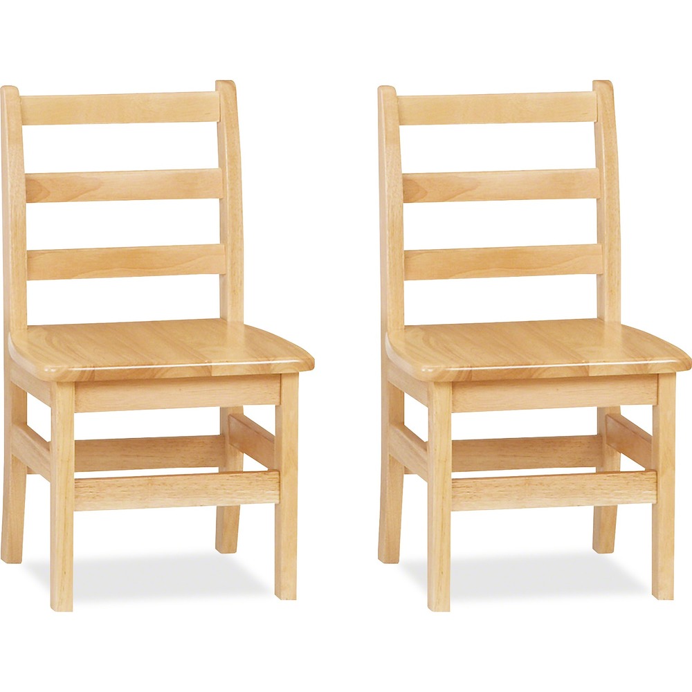 JNT5912JC2 - Encourage good posture with these ladderback chairs. Rails are properly spaced for child safety. Durable plastic glides won't rust or snag carpets. Solid hardwood construction offers durable, long-lasting use.