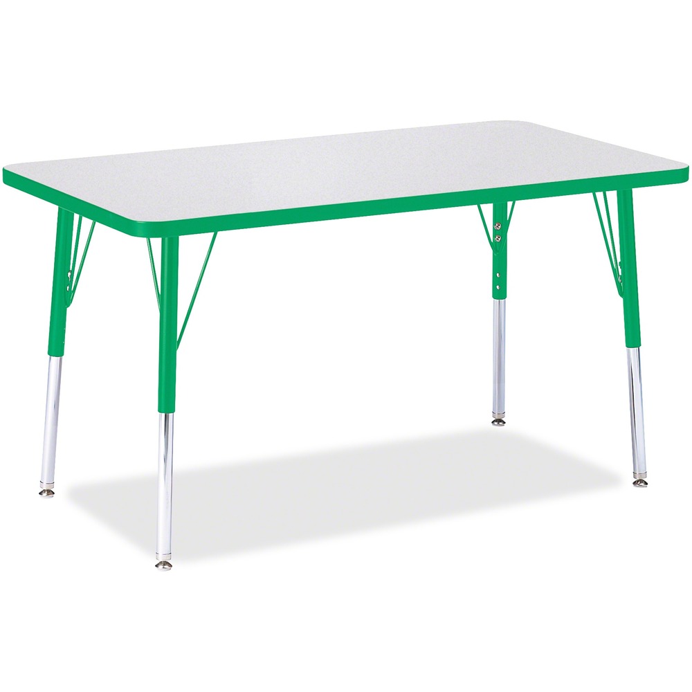 JNT6478JCA119 - Rectangular activity table for adults is perfectly sized to let you work comfortably. Laminate is durable and features an easy-to-clean surface. TRUEdge is permanently thermo-fused to the edges to prevent chipping. Extra-safe, dual-screw steel legs allow you to easily adjust the height of the table. Powder-coated, adjustable legs can be repositioned in 1" increments to provide maximum comfort. Leg guides reduce squeaks, prevent snags and eliminate rusting.