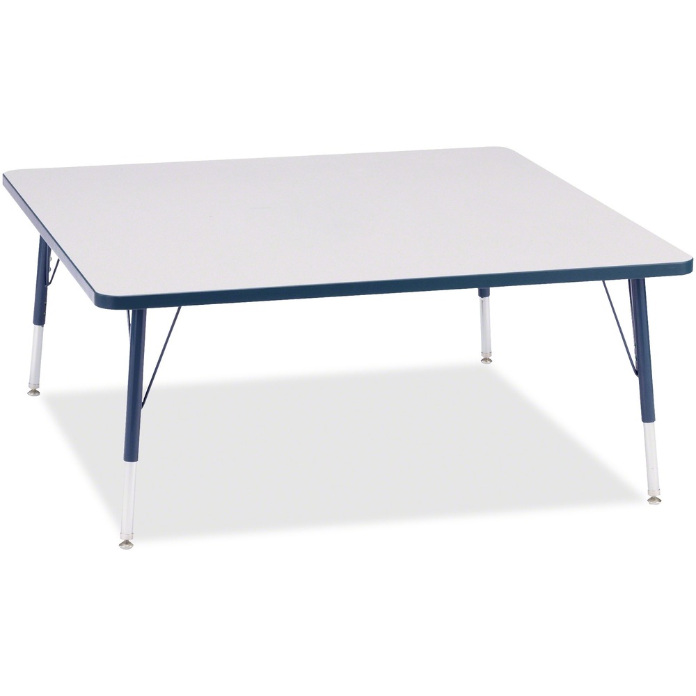 JNT6418JCE112 - Let children safely work on their favorite arts and crafts on this square activity table. Laminate is durable and features an easy-to-clean surface. TRUEdge is permanently thermo-fused to the edges to prevent chipping. Extra-safe, dual-screw steel legs allow you to easily adjust the height of the table. Powder-coated, adjustable legs can be repositioned in 1" increments to provide maximum comfort for children. Leg guides reduce squeaks, prevent snags and eliminate rusting.
