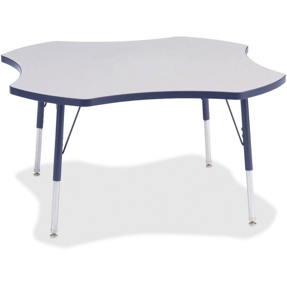 JNT6453JCA112 - This four-leaf activity table provides the perfect seating arrangement for up to four adults. Durable laminate features an easy-to-clean surface. TRUEdge is permanently thermo-fused to the edges to prevent chipping. Extra-safe, dual-screw steel legs allow you to easily adjust the height of the table. Powder-coated, adjustable legs can be repositioned in 1" increments to provide maximum comfort. Leg guides reduce squeaks, prevent snags and eliminate rusting.