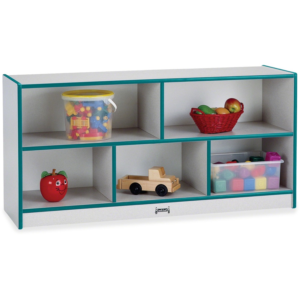 JNT0324JCWW005 - Single-sided storage shelf is perfect for organizing children's books, toys, games and more. MAXBrackets allow the art center to be moved effortlessly from room to room without causing stress on the wheels and brackets. Wheels are made of hard rubber and won't leave black marks on your floor. Laminate is durable and features an easy-to-clean surface. TRUEdge is permanently thermo-fused to the edges to prevent chipping. KYDZSafe rounded edges allow children to play safely without getting hurt by sharp edges or corners. Kickplate prevents children from losing small items underneath. Standard Write-n-Wipe recessed backs can be easily wiped clean.